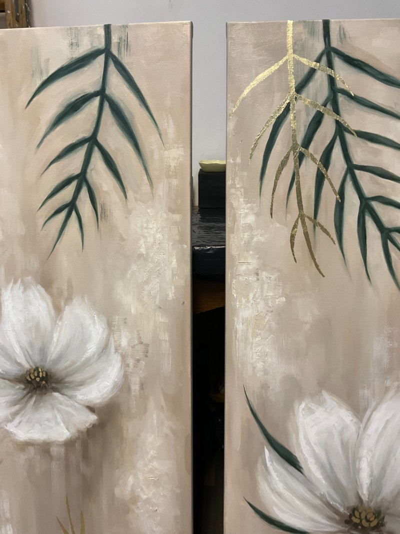 Flower motiv, Painting Katarina Vujnovic