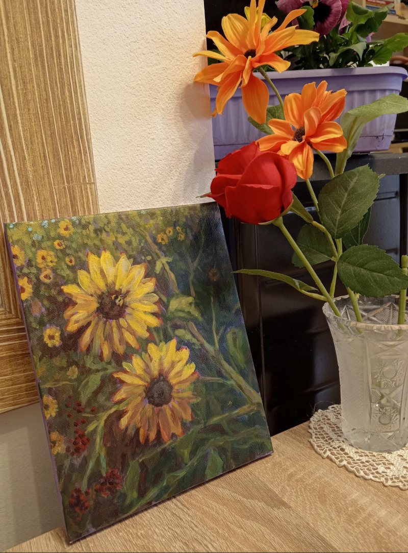 Sunflowers, Painting Katarina Vujnovic