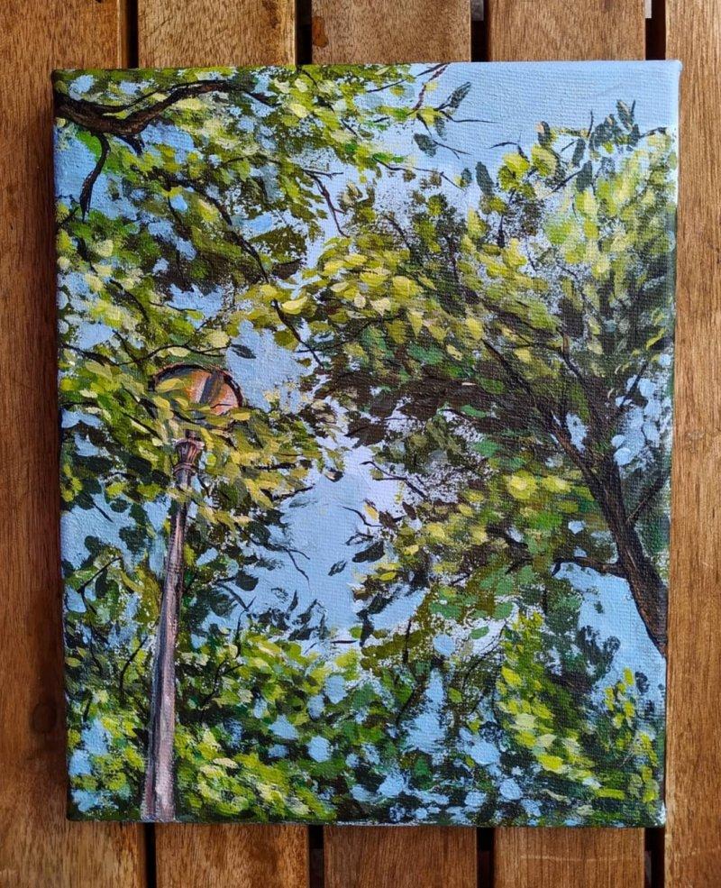 Zvezdara forest, Painting Katarina Vujnovic