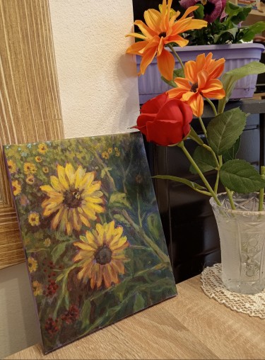 Sunflowers, Painting Katarina Vujnovic