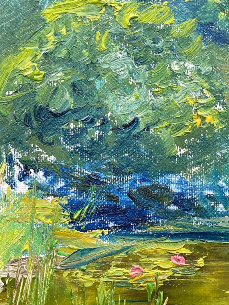 By the pond, Painting KSENIIA  Stafeeva