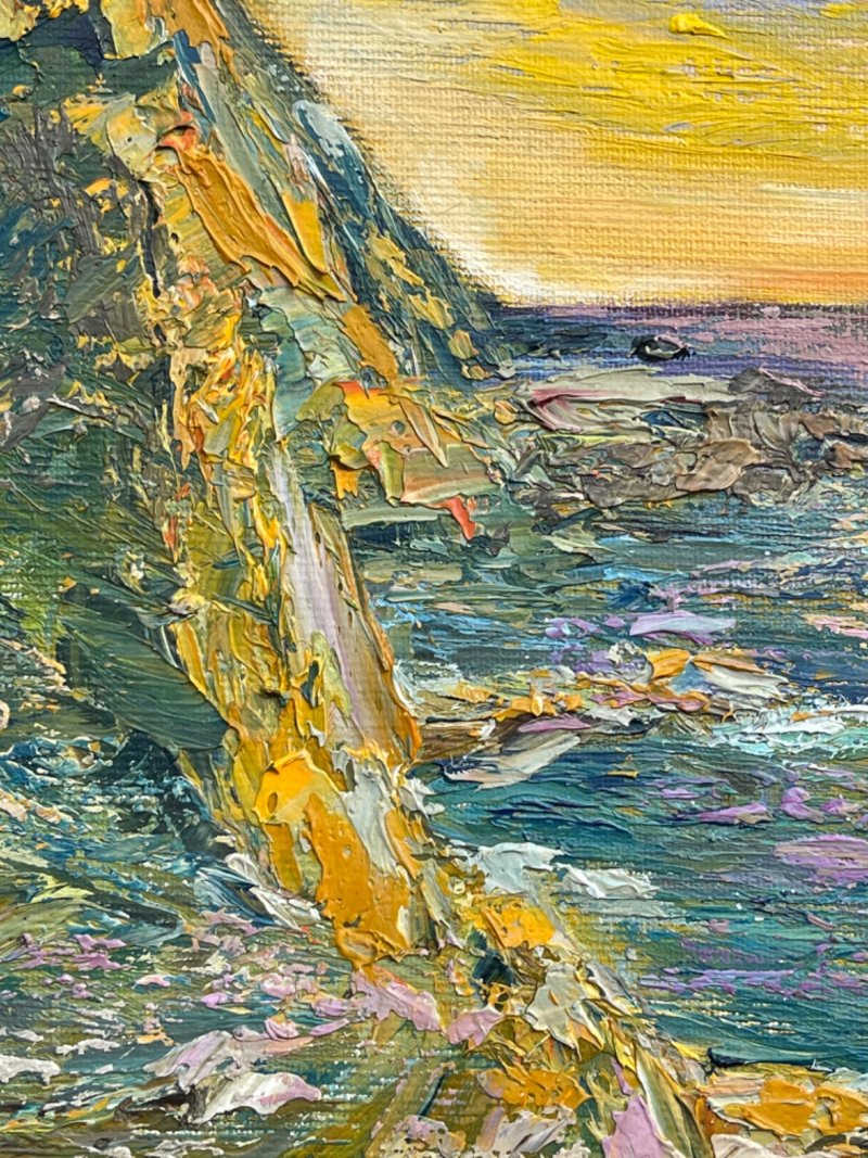 LIGHTHOUSE ON SAKHALIN ANIVA, Painting KSENIIA  Stafeeva
