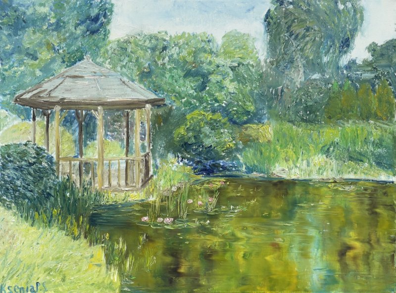 By the pond, Painting KSENIIA  Stafeeva