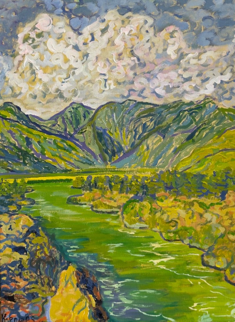 Mountain river, Painting KSENIIA  Stafeeva