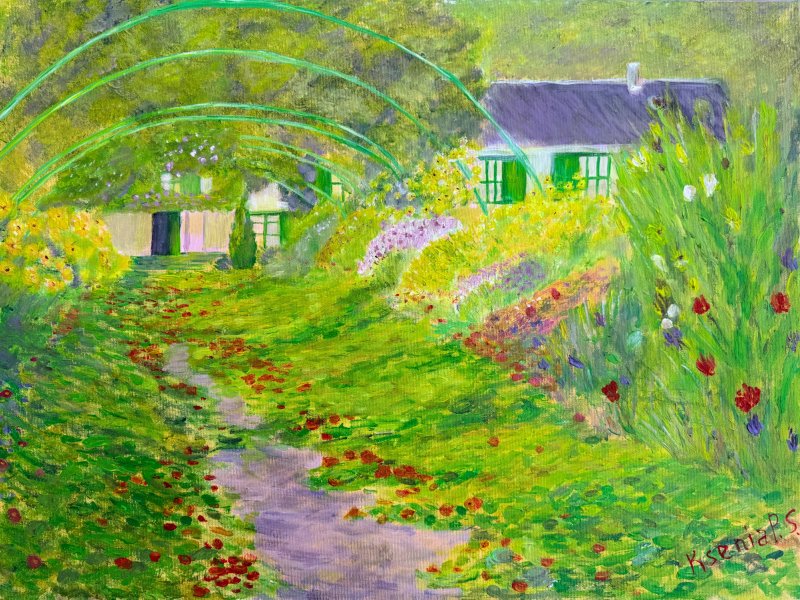 Sunny garden, Painting KSENIIA  Stafeeva