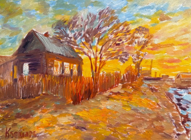 Scarlet evening, Painting KSENIIA  Stafeeva