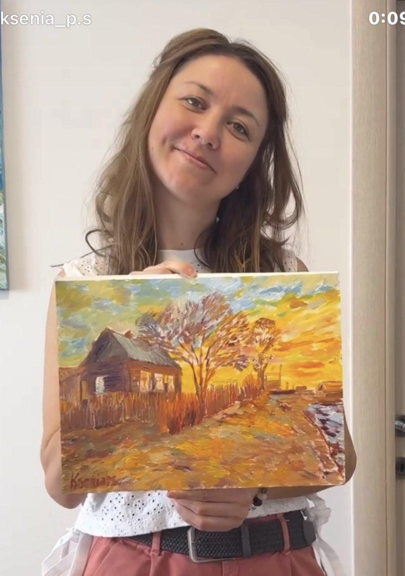 Scarlet evening, Painting KSENIIA  Stafeeva