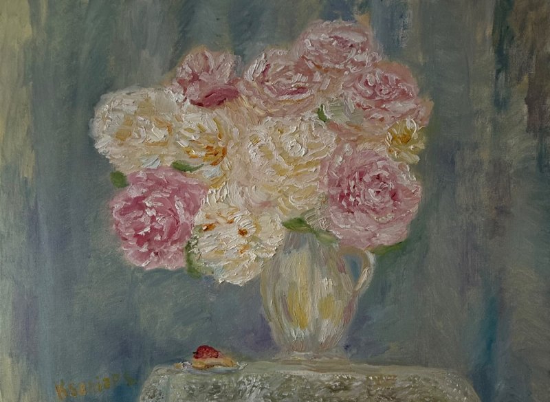 peonies, Painting KSENIIA  Stafeeva