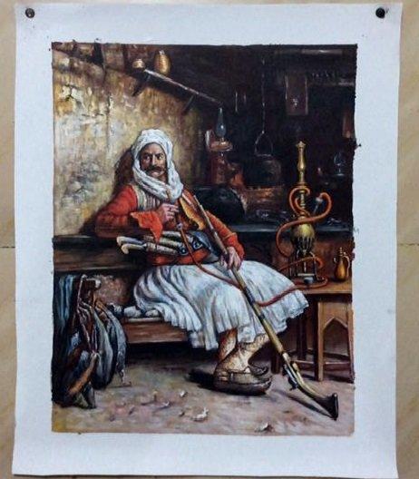 Rest of the Bashi-bazouk - Arnaut Warrior, Painting Holly Lawrence