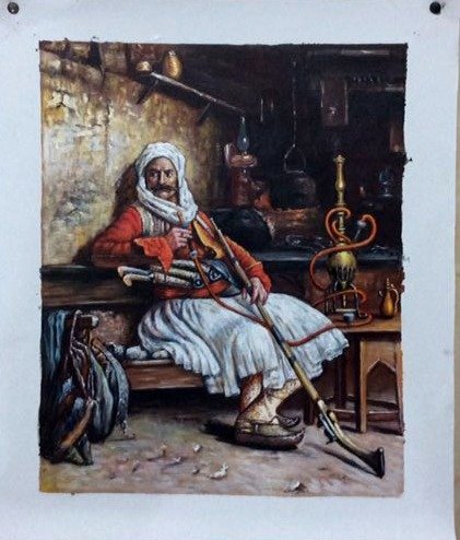 Rest of the Bashi-bazouk - Arnaut Warrior, Painting Holly Lawrence