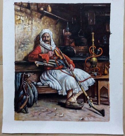 Rest of the Bashi-bazouk - Arnaut Warrior, Painting Holly Lawrence