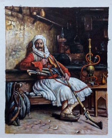 Rest of the Bashi-bazouk - Arnaut Warrior, Painting Holly Lawrence