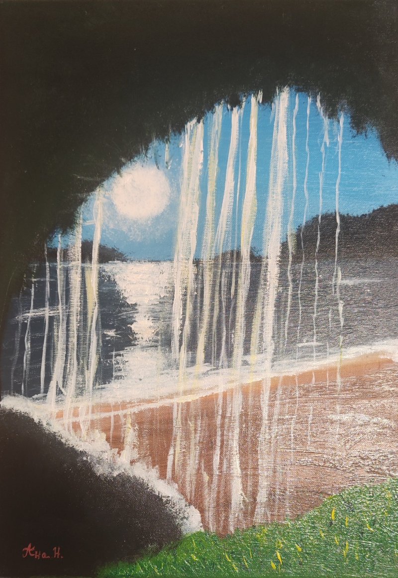 Waterfall, Painting Snežana Nedeljković
