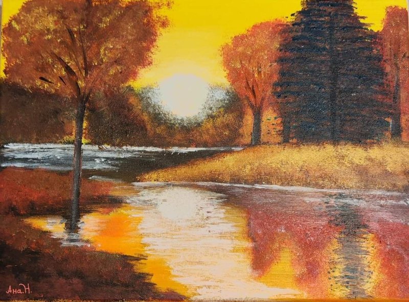Sunrise, Painting Snežana Nedeljković