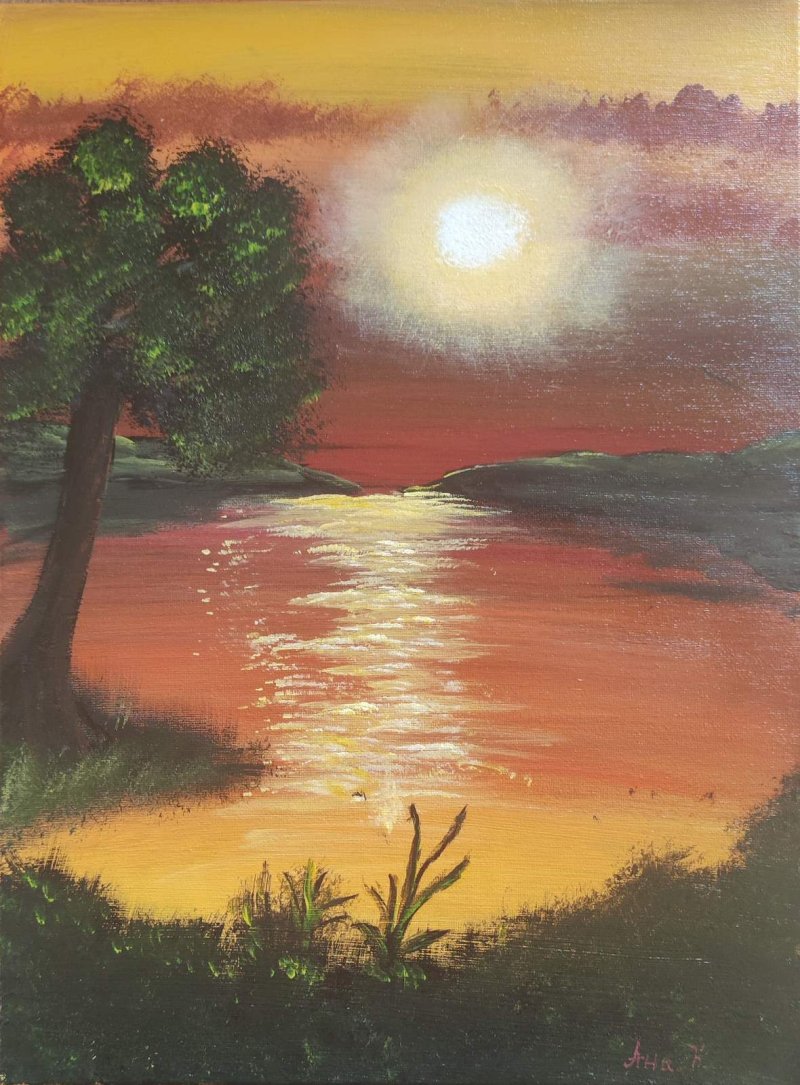 Sunset, Painting Snežana Nedeljković