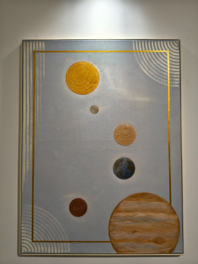 Equilibrium, Painting Modern Art Studio Modro Zeleno