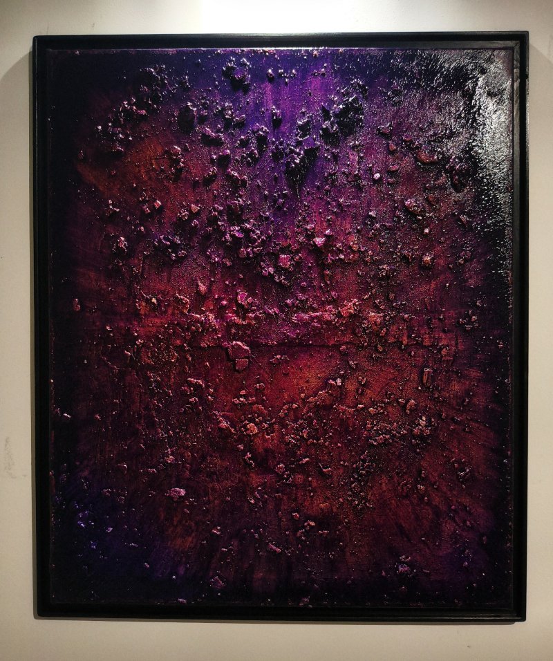 Goruća Tišina, Slika Modern Art Studio Modro i Zeleno