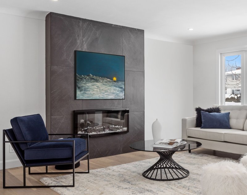 Lighthouse, Painting Modern Art Studio Modro Zeleno