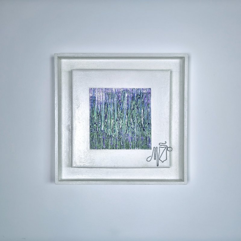 Lavender 01, Painting Modern Art Studio Modro Zeleno