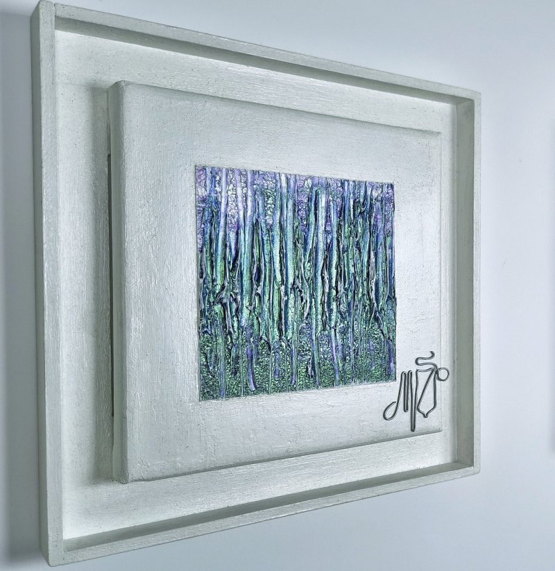 Lavender 01, Painting Modern Art Studio Modro Zeleno