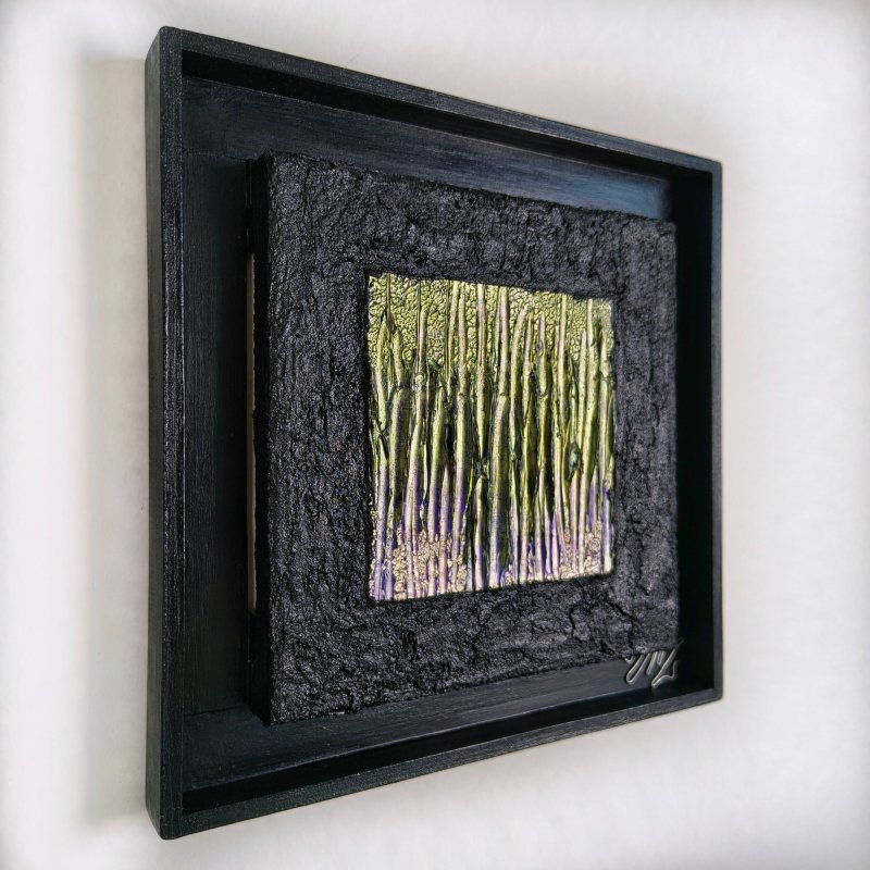 Lavender 02, Painting Modern Art Studio Modro Zeleno