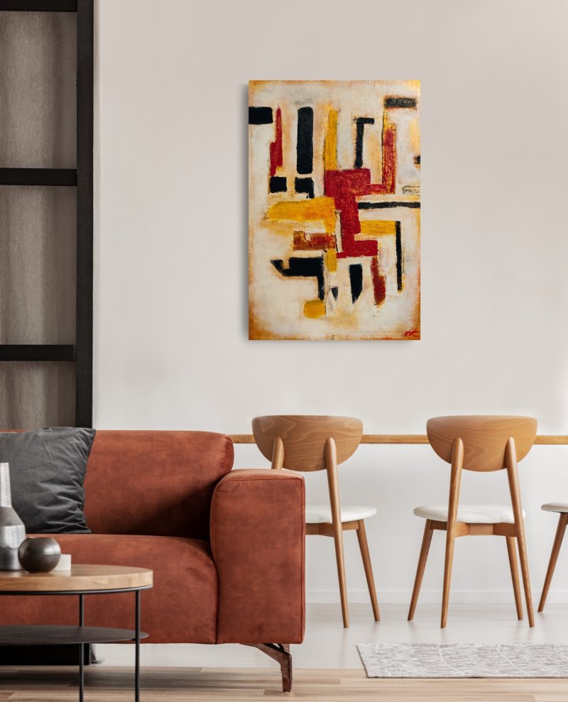 Kasna jesen, Slika Modern Art Studio Modro i Zeleno