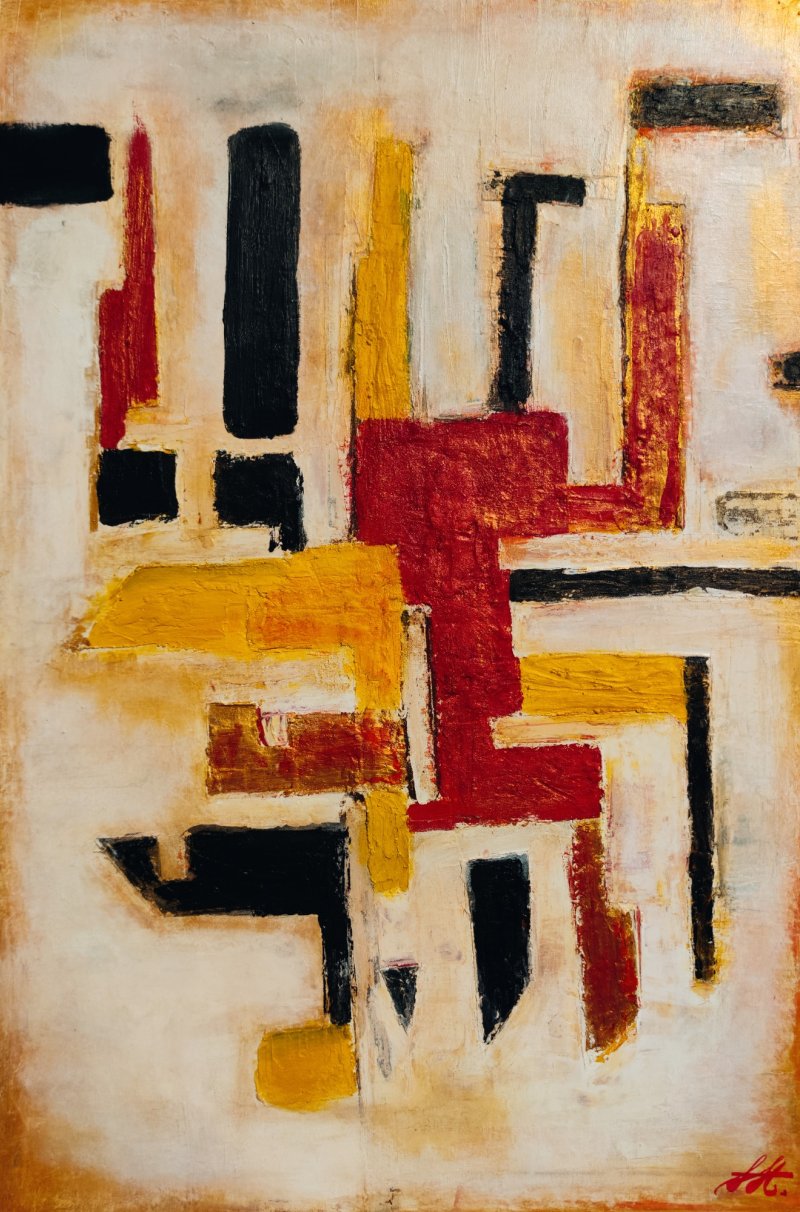 Kasna jesen, Slika Modern Art Studio Modro i Zeleno