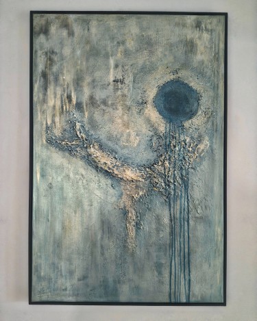 Plava Gravitacija, Slika Modern Art Studio Modro i Zeleno