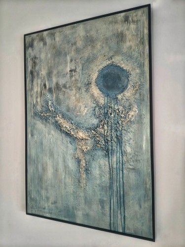 Plava Gravitacija, Slika Modern Art Studio Modro i Zeleno