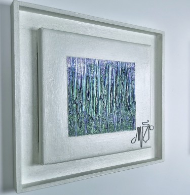 Lavender 01, Painting Modern Art Studio Modro Zeleno