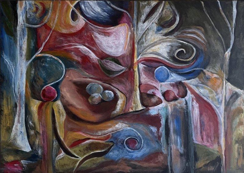 Abstract, Painting Studen Art