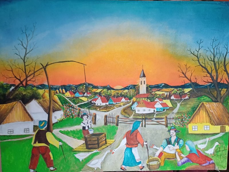 The village, Painting Nikola Lapic