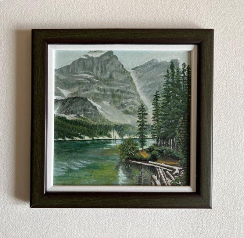 Mountain lake, Painting Snezana Perovic