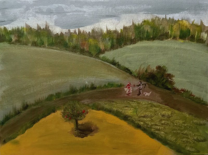 The fields of my childhood, Painting Olgica Nikolić