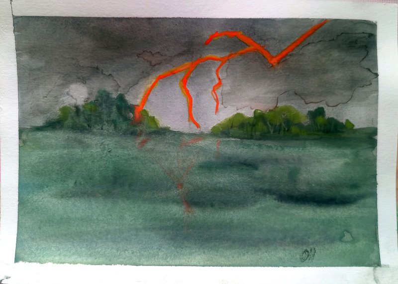 Storm, Painting Olgica Nikolić