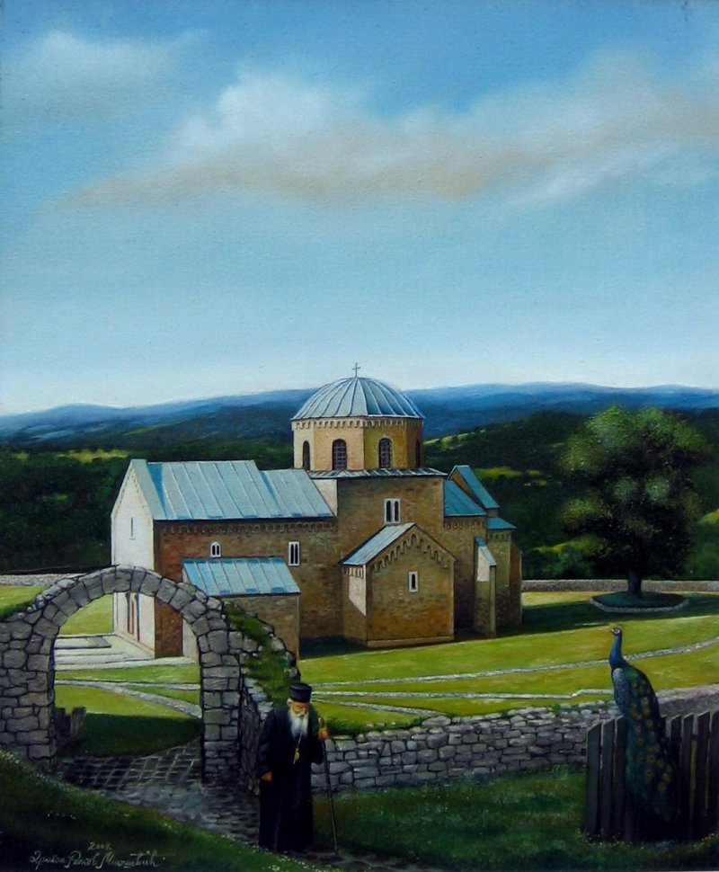 MONASTERY GRADAC, Painting Dragan Raskov Milosevic