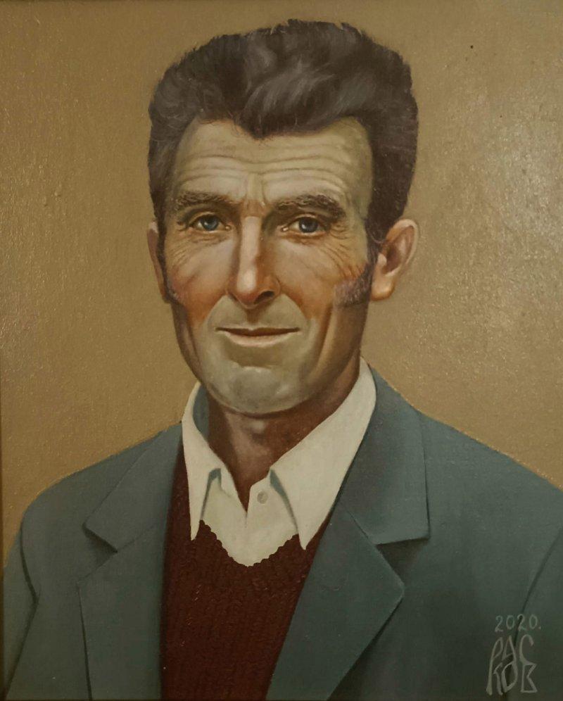 Portrait mog dede Stanimira, Slika Dragan Raskov Milosević