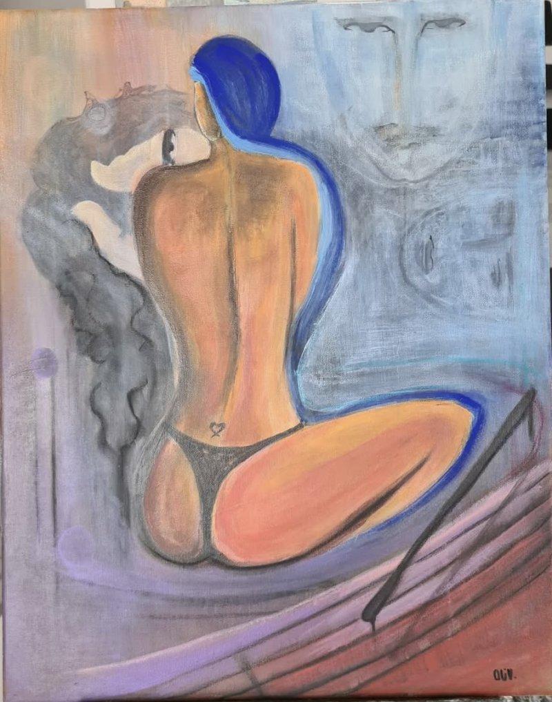 Record player, Painting Olivera Vojnovic