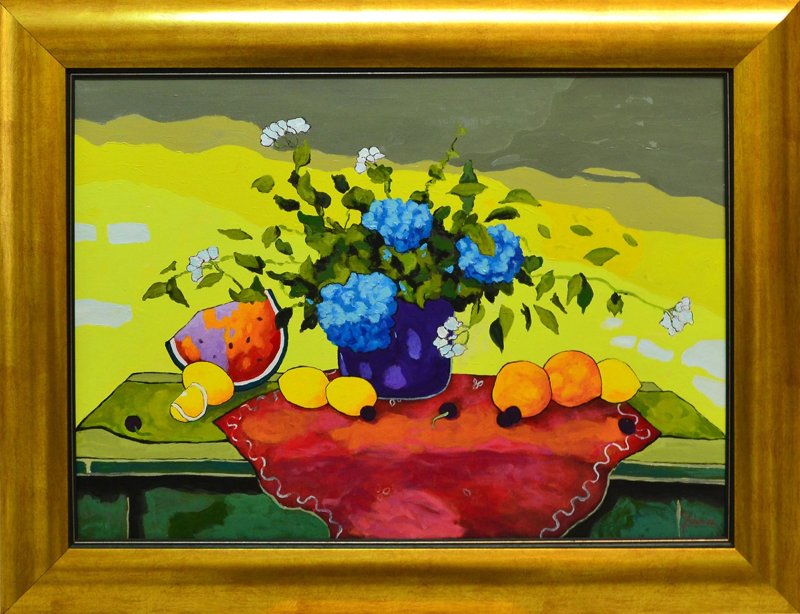 Watermelon and tropical fruit, Painting Rade Grahovac
