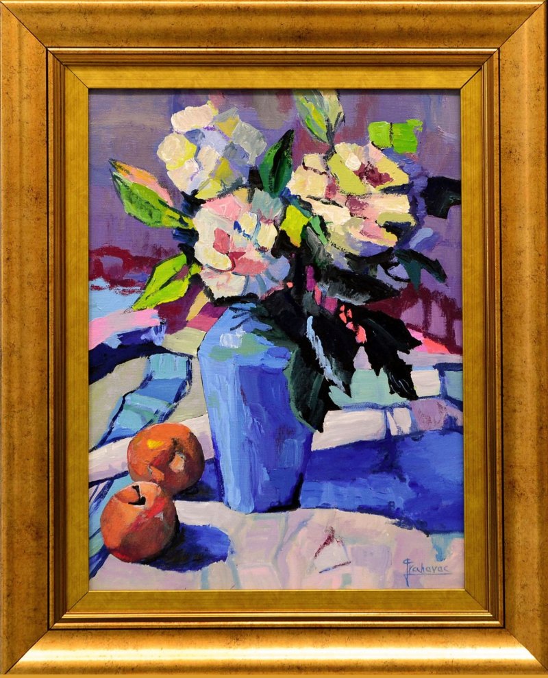 Still life with two apples, Painting Rade Grahovac