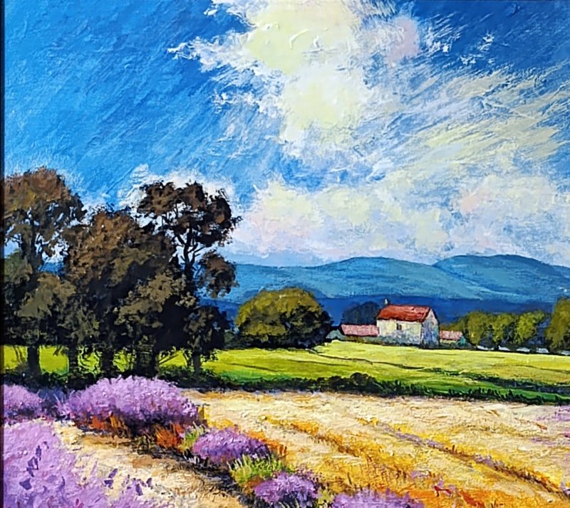 Lavender field, Painting Rade Grahovac