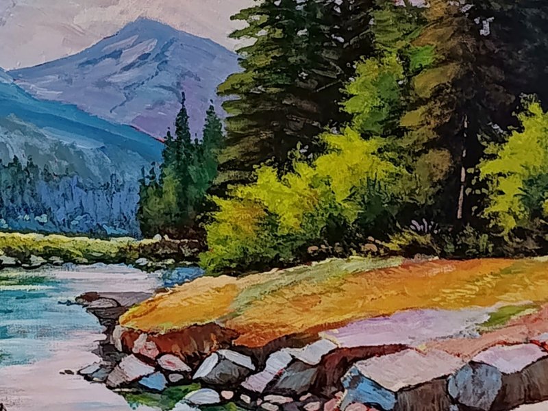 There is one blue river, Painting Rade Grahovac