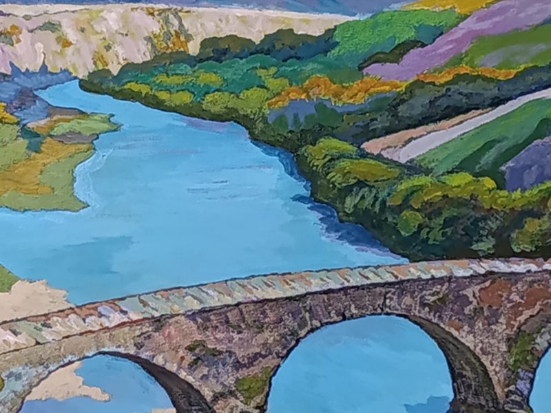 Old Stone Bridge, Painting Rade Grahovac