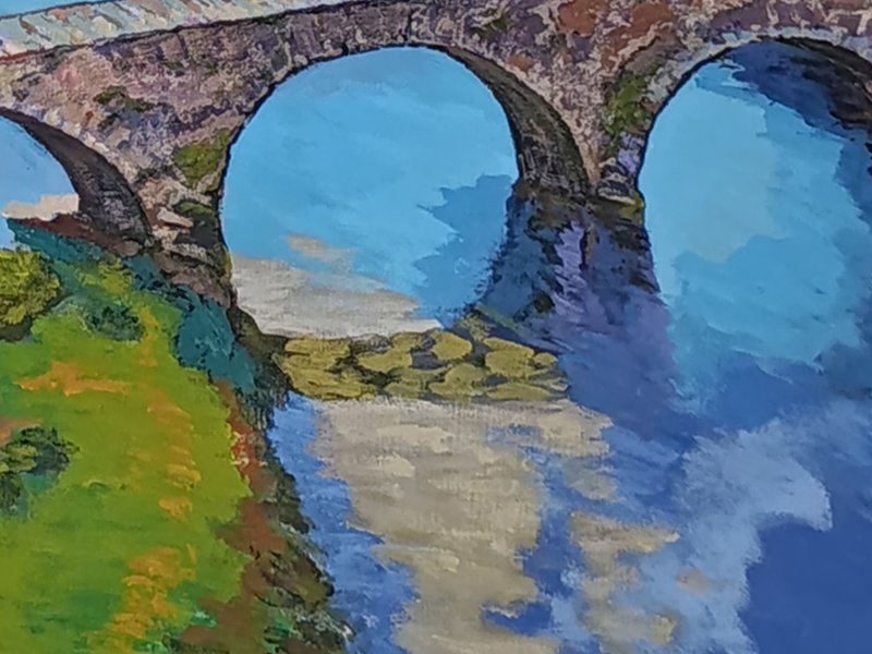 Old Stone Bridge, Painting Rade Grahovac