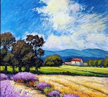 Lavender field, Painting Rade Grahovac