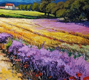 Lavender field, Painting Rade Grahovac