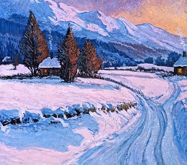 Winter idyll, Painting Rade Grahovac
