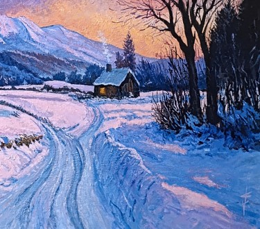 Winter idyll, Painting Rade Grahovac