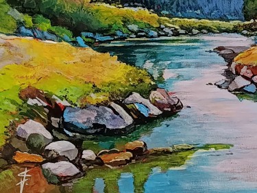 There is one blue river, Painting Rade Grahovac