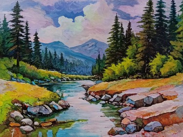 There is one blue river